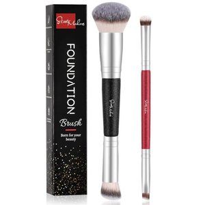 Makeup Brushes Dual-ended Foundation Brush  2-in-1 Concealer Brush Face Eyebrow